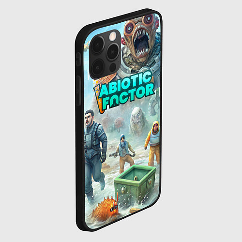 Чехол iPhone 12 Pro Abiotic Factor мир монстров / 3D-Черный – фото 2