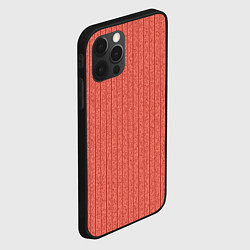 Чехол для iPhone 12 Pro Тёмный коралловый полосатый, цвет: 3D-черный — фото 2