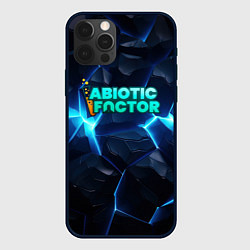 Чехол для iPhone 12 Pro Abiotic Factor синее неоновое свечение, цвет: 3D-черный