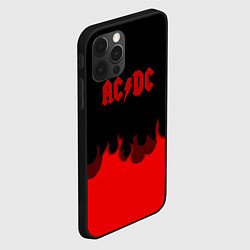 Чехол для iPhone 12 Pro AC DC fire rock steel, цвет: 3D-черный — фото 2