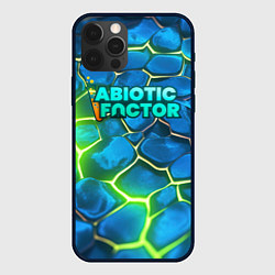 Чехол для iPhone 12 Pro Abiotic Factor logo bright neon, цвет: 3D-черный