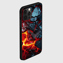 Чехол для iPhone 12 Pro Темная огненная плитка, цвет: 3D-черный — фото 2