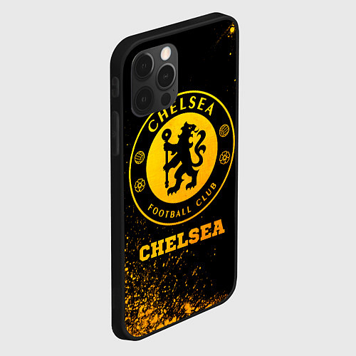 Чехол iPhone 12 Pro Chelsea - gold gradient / 3D-Черный – фото 2