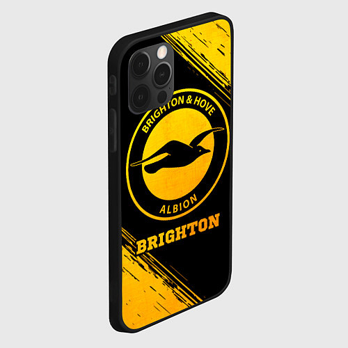 Чехол iPhone 12 Pro Brighton - gold gradient / 3D-Черный – фото 2