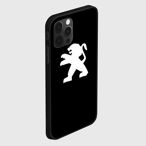 Чехол iPhone 12 Pro Peugeot logo / 3D-Черный – фото 2