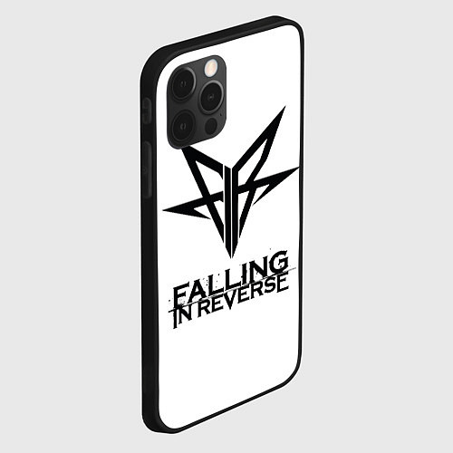 Чехол iPhone 12 Pro Falling in Reverse band logo / 3D-Черный – фото 2