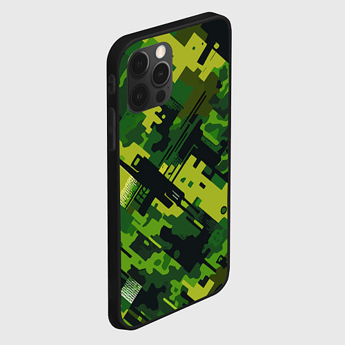 Чехол iPhone 12 Pro Camouflage - pattern ai art / 3D-Черный – фото 2