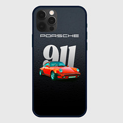 Чехол для iPhone 12 Pro Porsche 911 немецкий спортивный автомобиль, цвет: 3D-черный