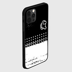 Чехол для iPhone 12 Pro Among us геометрия, цвет: 3D-черный — фото 2