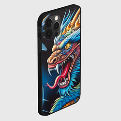 Чехол для iPhone 12 Pro Фантастический космический дракон - нейросеть, цвет: 3D-черный — фото 2