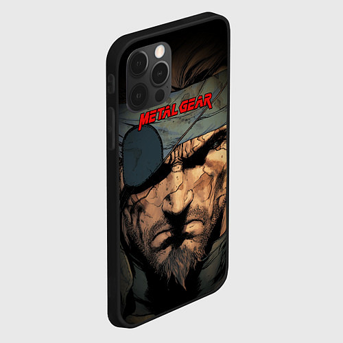 Чехол iPhone 12 Pro Веном Снейк Metal gear game / 3D-Черный – фото 2