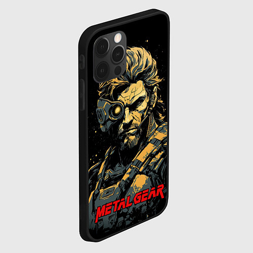 Чехол iPhone 12 Pro Веном Снейк Metal gear game / 3D-Черный – фото 2