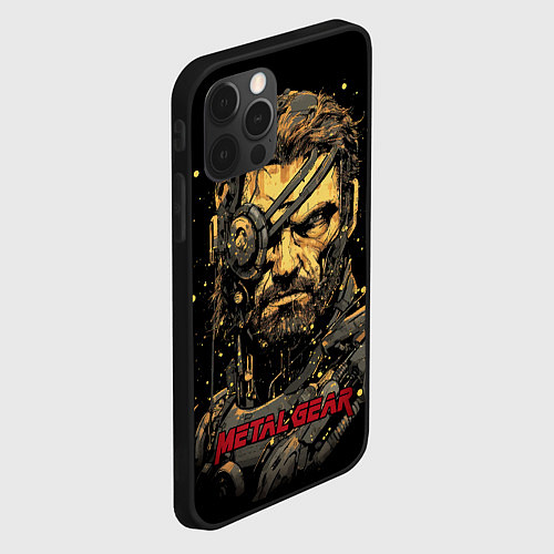 Чехол iPhone 12 Pro Venom Snake Metal gear game / 3D-Черный – фото 2