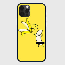 Чехол для iPhone 12 Pro Банановый стриптиз, цвет: 3D-черный