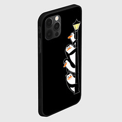 Чехол для iPhone 12 Pro Пингвины на фонарном столбе, цвет: 3D-черный — фото 2