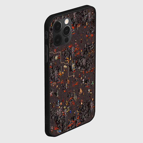 Чехол iPhone 12 Pro Герои 3 Карта Инферно / 3D-Черный – фото 2