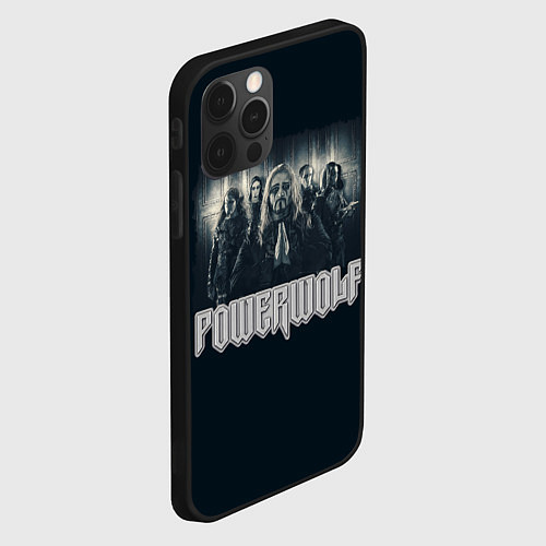 Чехол iPhone 12 Pro Powerwolf band grey / 3D-Черный – фото 2