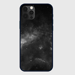 Чехол для iPhone 12 Pro Монохромный космос, цвет: 3D-черный