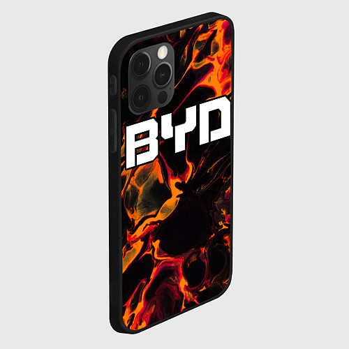 Чехол iPhone 12 Pro BYD red lava / 3D-Черный – фото 2