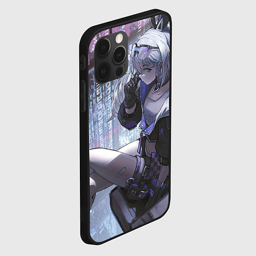 Чехол iPhone 12 Pro Honkai Star Rail Silver Wolf / 3D-Черный – фото 2