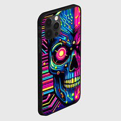 Чехол для iPhone 12 Pro Pop art skull - ai art, цвет: 3D-черный — фото 2