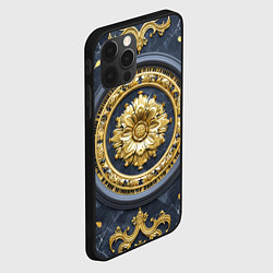 Чехол для iPhone 12 Pro Объемные золотые классические узоры, цвет: 3D-черный — фото 2
