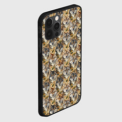 Чехол для iPhone 12 Pro Мотив с мордами волков, цвет: 3D-черный — фото 2