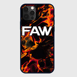 Чехол для iPhone 12 Pro FAW red lava, цвет: 3D-черный