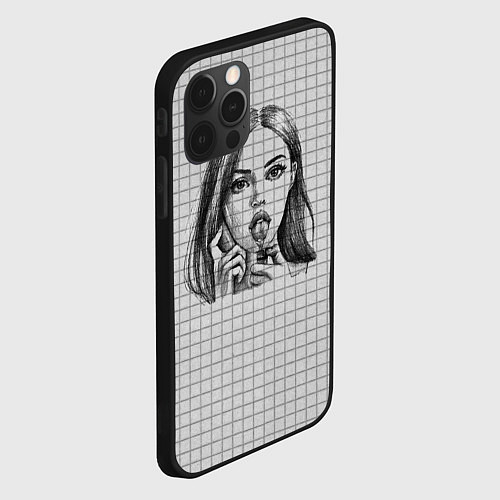 Чехол iPhone 12 Pro Меган Фокс / 3D-Черный – фото 2