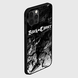 Чехол для iPhone 12 Pro Black Clover black graphite, цвет: 3D-черный — фото 2
