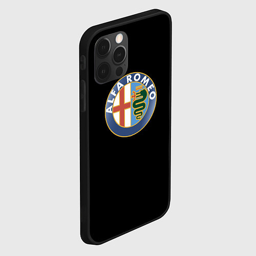 Чехол iPhone 12 Pro Alfa romeo авто / 3D-Черный – фото 2