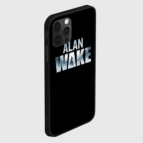 Чехол iPhone 12 Pro Алан Вейк лого / 3D-Черный – фото 2