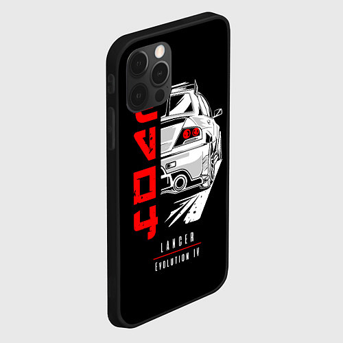 Чехол iPhone 12 Pro Mitsubishi Lancer - Evolution 4 / 3D-Черный – фото 2