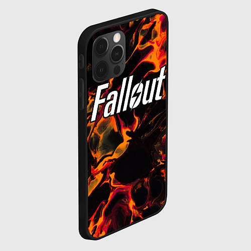 Чехол iPhone 12 Pro Fallout red lava / 3D-Черный – фото 2