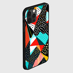 Чехол для iPhone 12 Pro Abstract patchwork - ai art, цвет: 3D-черный — фото 2