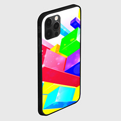 Чехол для iPhone 12 Pro Цветные столбы, цвет: 3D-черный — фото 2