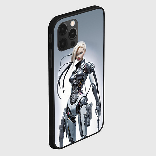 Чехол iPhone 12 Pro Barbie - cyber warrior / 3D-Черный – фото 2