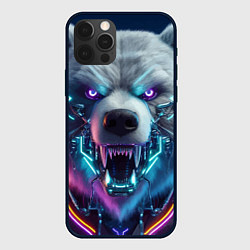 Чехол для iPhone 12 Pro Cyber bear - neon glow, цвет: 3D-черный