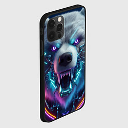 Чехол для iPhone 12 Pro Cyber bear - neon glow, цвет: 3D-черный — фото 2