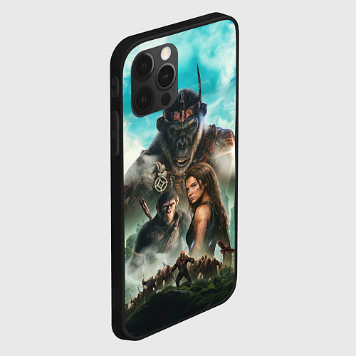 Чехол iPhone 12 Pro Постер планета обезьян / 3D-Черный – фото 2