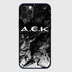 Чехол для iPhone 12 Pro AEK Athens black graphite, цвет: 3D-черный