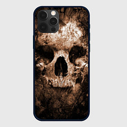 Чехол для iPhone 12 Pro Wood skull, цвет: 3D-черный