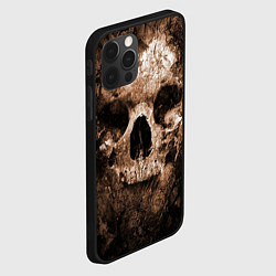 Чехол для iPhone 12 Pro Wood skull, цвет: 3D-черный — фото 2