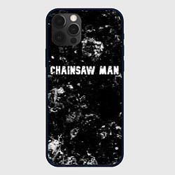 Чехол для iPhone 12 Pro Chainsaw Man black ice, цвет: 3D-черный