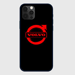 Чехол для iPhone 12 Pro Volvo red logo auto, цвет: 3D-черный