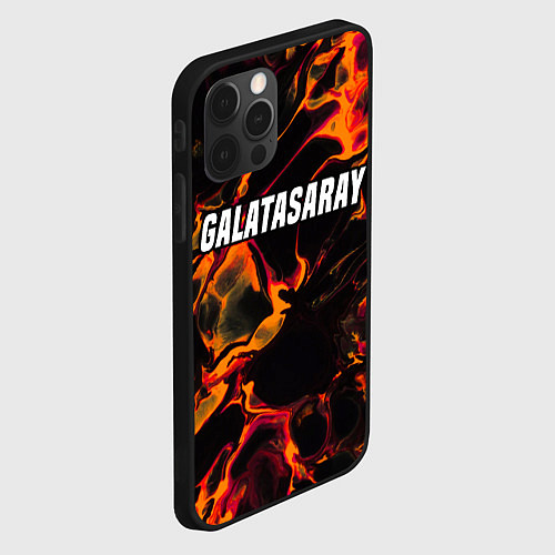 Чехол iPhone 12 Pro Galatasaray red lava / 3D-Черный – фото 2