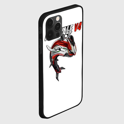 Чехол iPhone 12 Pro Ducati Panigale V4 shark / 3D-Черный – фото 2