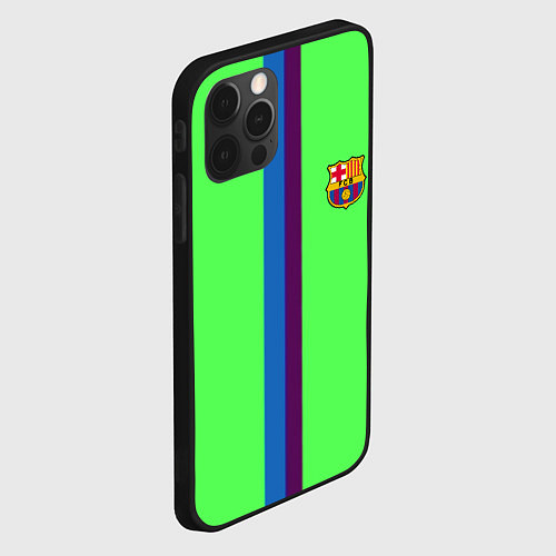 Чехол iPhone 12 Pro Barcelona fc sport line / 3D-Черный – фото 2