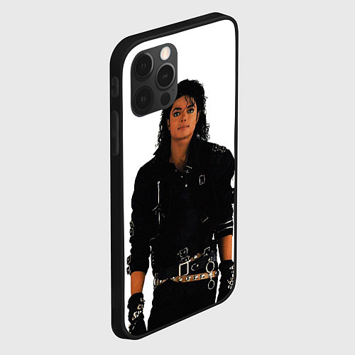 Чехол iPhone 12 Pro Michael Jackson whos bad / 3D-Черный – фото 2