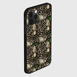 Чехол для iPhone 12 Pro Совы в сосновом лесу, цвет: 3D-черный — фото 2